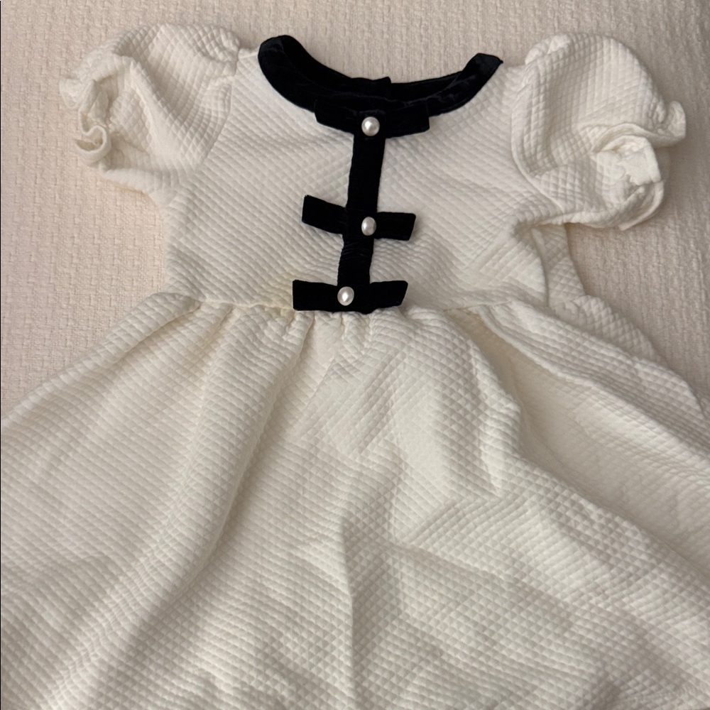 Janie and Jack Cream and Black Formal Dress